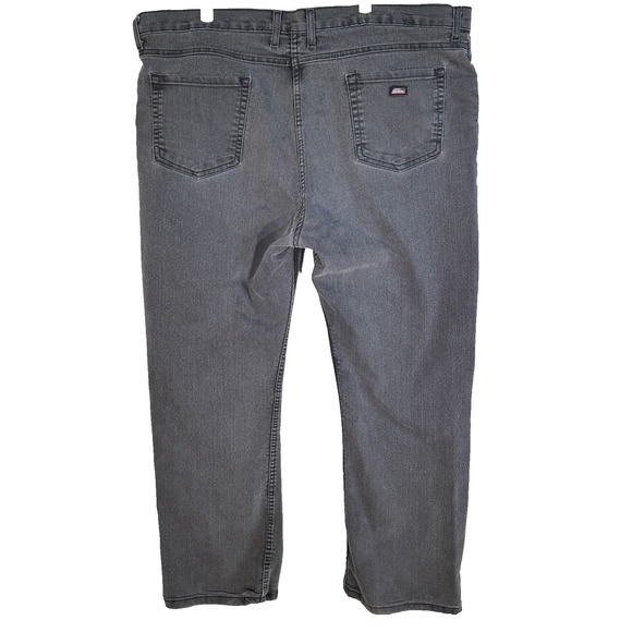 Dickies Jeans Mens 44x30 Gray Straight Leg Stretch Denim Pants Classic Fit - Picture 2 of 6